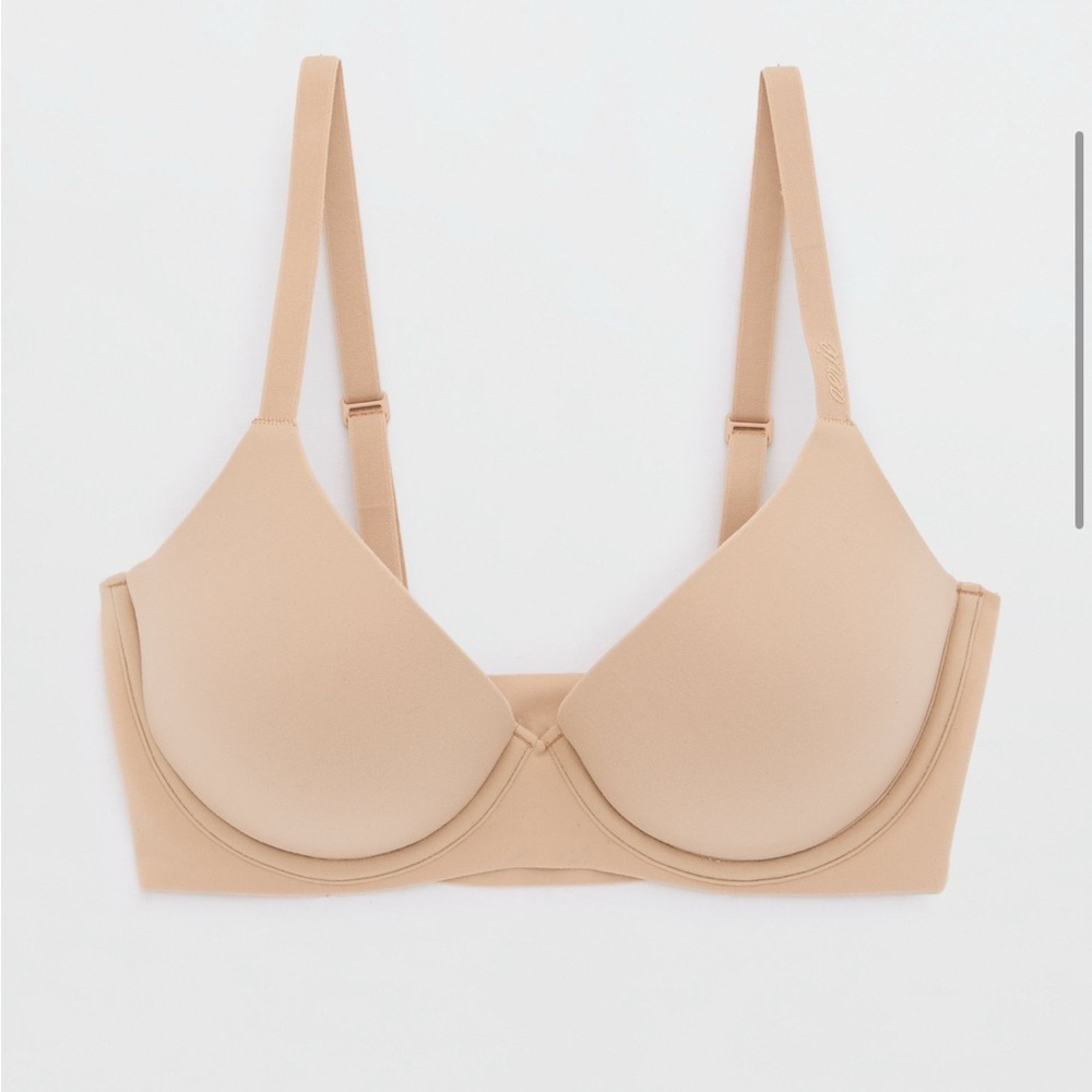 Aerie Tan T-Shirt Bra with Underwire Support